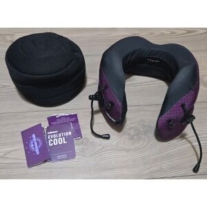 Cabeau Evolution Cool Travel Neck Pillow And Storage Bag Purple Air Plane